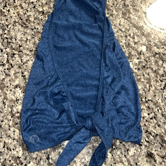 The most adorable low back mock neck dance tank from Five! EUC 💙 - Picture 2 of 4